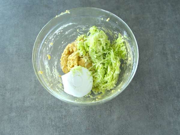 Muffin cukini dan keju kambing - Persiapan langkah 2