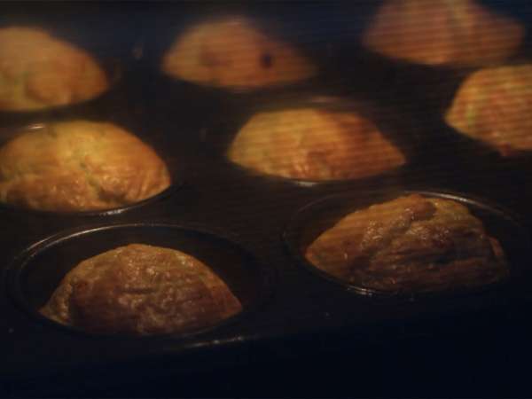 Muffin cukini dan keju kambing - Persiapan langkah 3