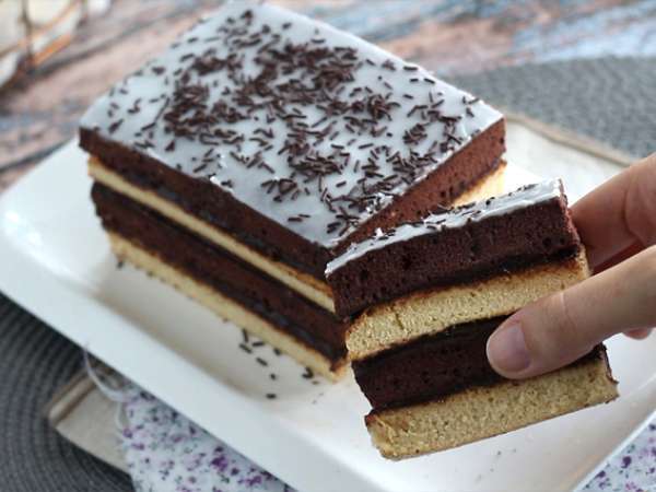 Kue Neapolitan buatan sendiri - Persiapan langkah 11