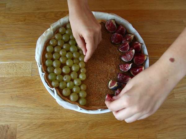 Setengah ara, setengah tart anggur - Persiapan langkah 4