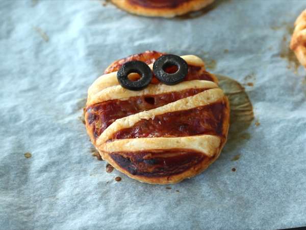 Kue puff pizza mumi - Persiapan langkah 5