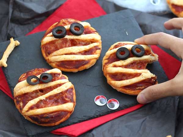 Kue puff pizza mumi - Persiapan langkah 6