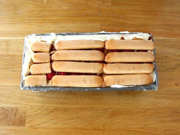 Log tiramisu raspberry - Persiapan langkah 7