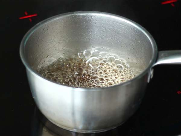 Kelapa palungan blanc dan coulis pangkas - Persiapan langkah 3