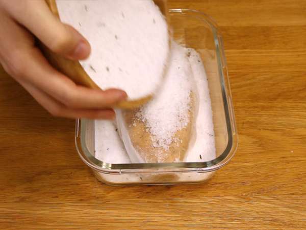 Foie gras yang dimasak dengan garam - Persiapan langkah 3