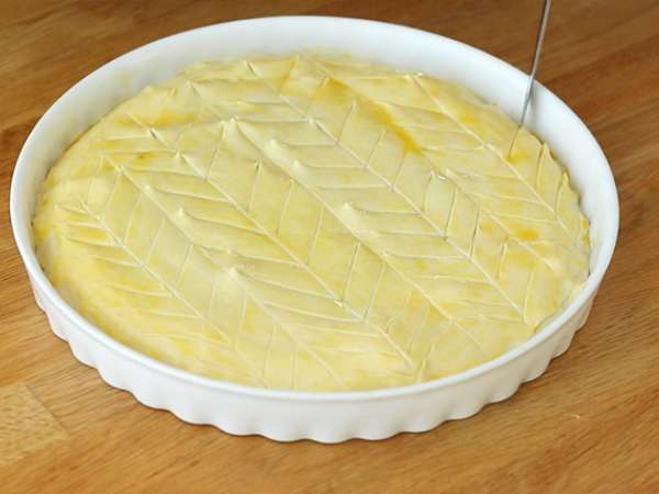 Galette pistachio raspberry pistachio kamboja des rois - Persiapan langkah 6