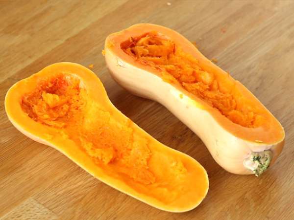 Butternut diisi dengan quinoa dan delima - Persiapan langkah 2