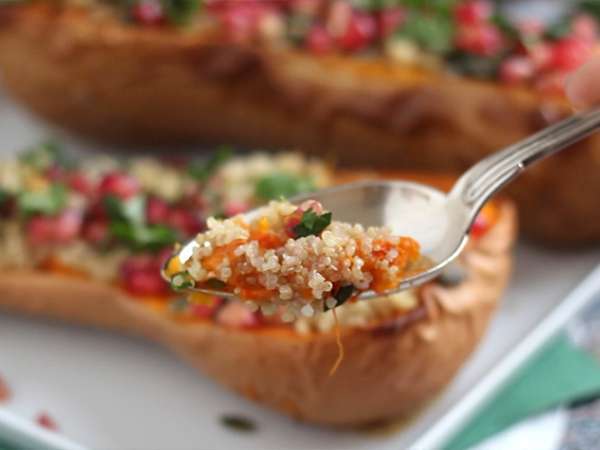 Butternut diisi dengan quinoa dan delima - Persiapan langkah 5