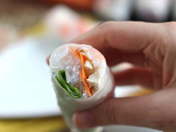 Lumpia - udang ayam - Persiapan langkah 7