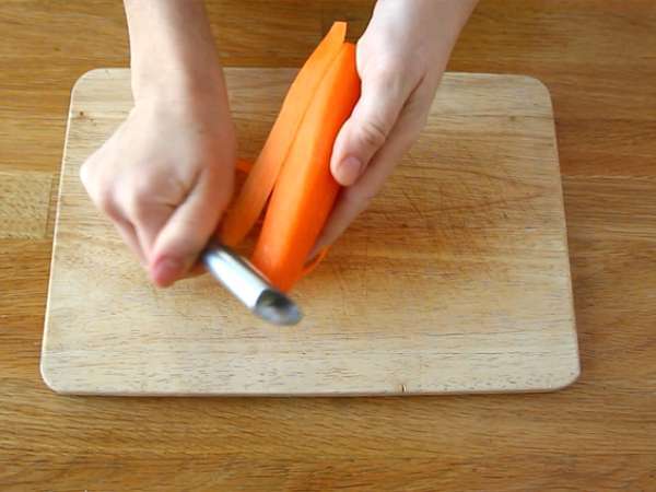 Lumpia vegetarian - kubis merah dan ubi jalar - Persiapan langkah 3