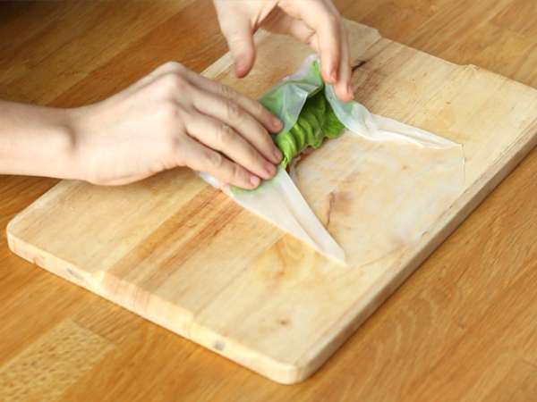 Lumpia - daging sapi yang diasinkan - Persiapan langkah 6