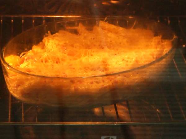 Ham dan keju pasta gratin - Persiapan langkah 4