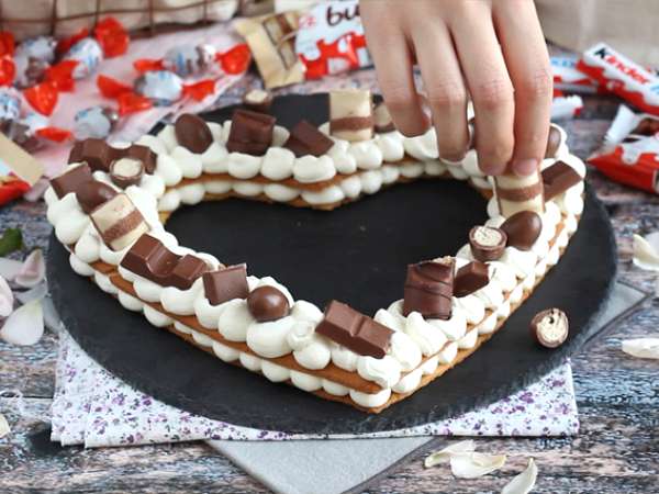 Kue hati au Kinder - Kue hati Kinder untuk Hari Valentine - Persiapan langkah 11