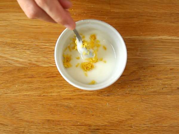 Brownies Lemon dan Oatmeal dengan Glasir Lemon - Persiapan langkah 5