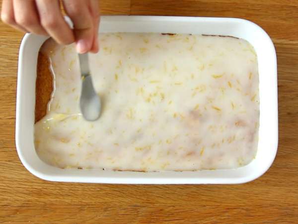 Brownies Lemon dan Oatmeal dengan Glasir Lemon - Persiapan langkah 6