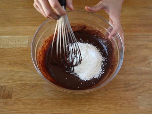 Brownies tanpa mentega - Persiapan langkah 3