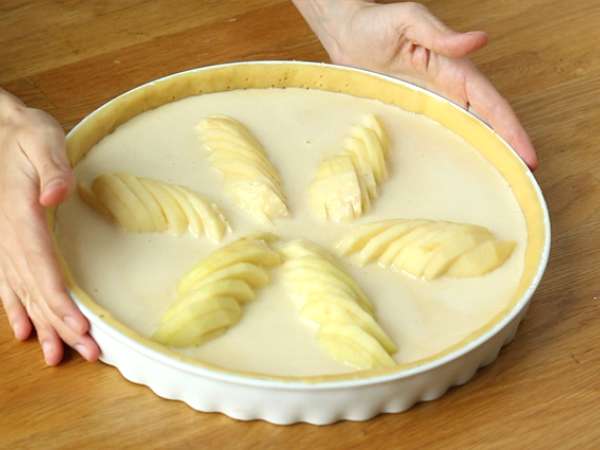 Kue apel dan almond (Tarte normande) - Persiapan langkah 8