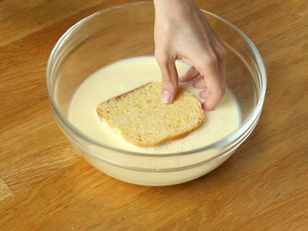 Cheesecake dan roti panggang keju (French toast cheesecake) - Persiapan langkah 3