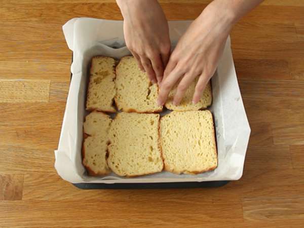 Cheesecake dan roti panggang keju (French toast cheesecake) - Persiapan langkah 4