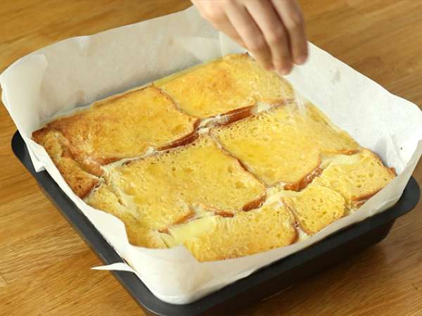 Cheesecake dan roti panggang keju (French toast cheesecake) - Persiapan langkah 7