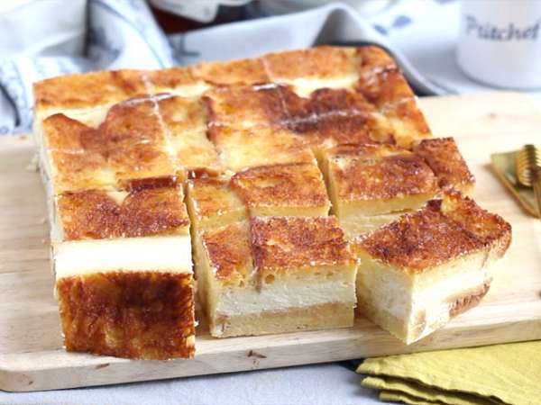 Cheesecake dan roti panggang keju (French toast cheesecake) - Persiapan langkah 8