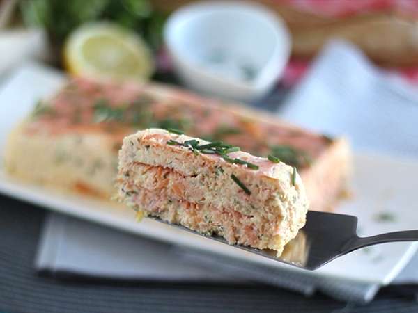 Salmon segar dan terrine salmon asap - Persiapan langkah 5