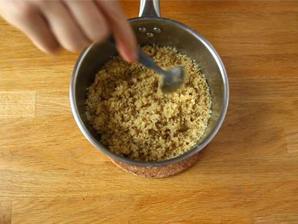 Quinoa dengan sayuran dan ayam - Persiapan langkah 3