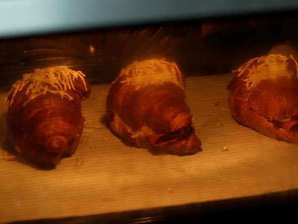 Croissant ham dan keju - Persiapan langkah 4