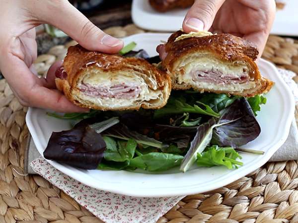 Croissant ham dan keju - Persiapan langkah 5