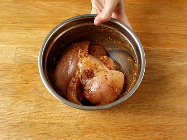 Ayam panggang dengan madu dan mustard - Persiapan langkah 2