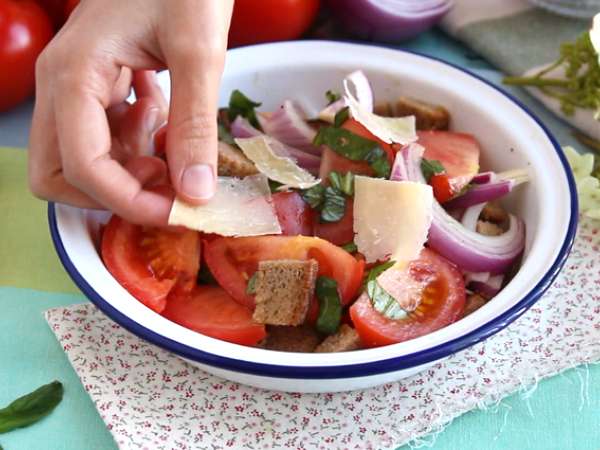 Salad Panzanella - Persiapan langkah 3