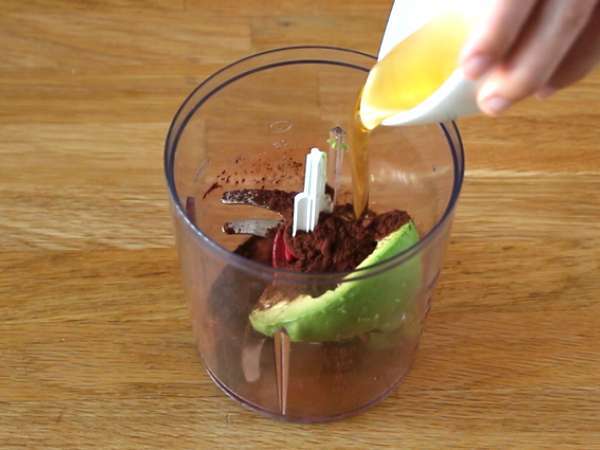 Brownies Alpukat dan Cokelat tanpa mentega - bebas laktosa - Persiapan langkah 4