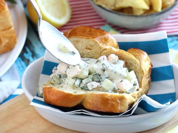 Sandwich brioche udang (udang gulung) - Persiapan langkah 6