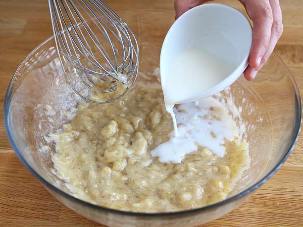 Kue pisang bebas gula - Roti pisang - Persiapan langkah 2