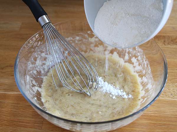 Kue pisang bebas gula - Roti pisang - Persiapan langkah 3