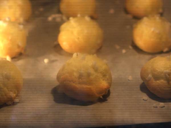 Chouquette, choux dengan gula mutiara - Persiapan langkah 5