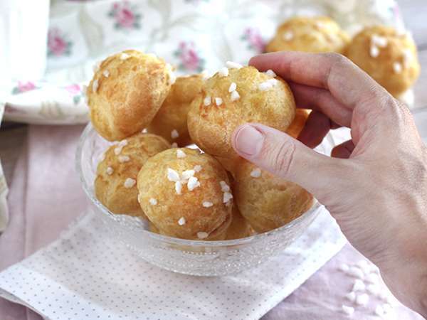 Chouquette, choux dengan gula mutiara - Persiapan langkah 6
