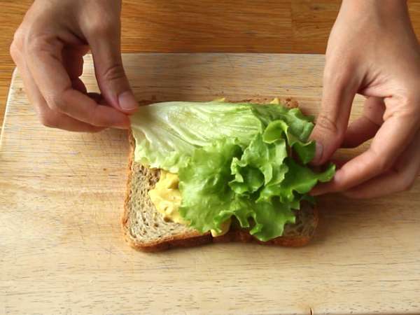 Sandwich Klub Kari Ayam - Persiapan langkah 4