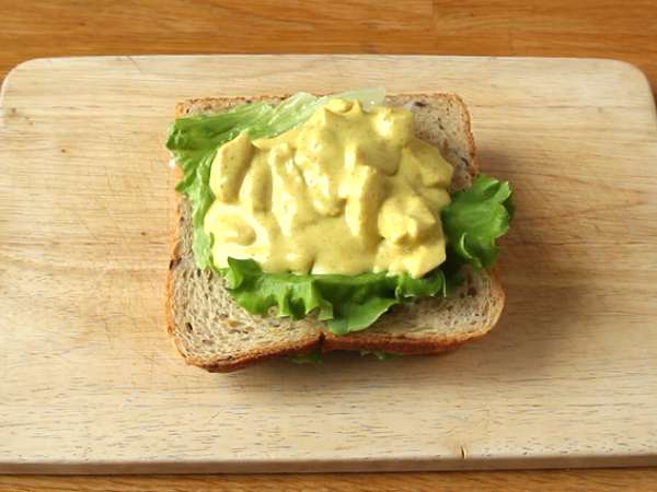 Sandwich Klub Kari Ayam - Persiapan langkah 5