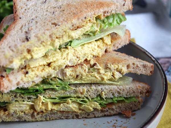 Sandwich Klub Kari Ayam - Persiapan langkah 6