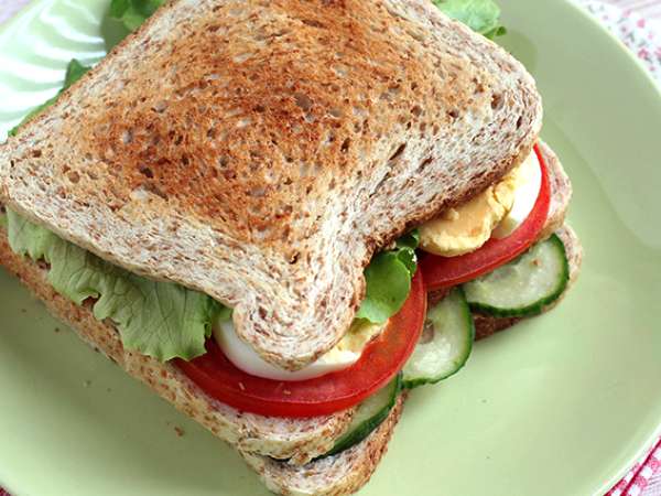 Klub sandwich vegetarian - Persiapan langkah 5
