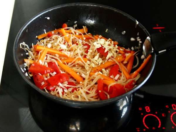 Pad thai dengan tahu - Persiapan langkah 5