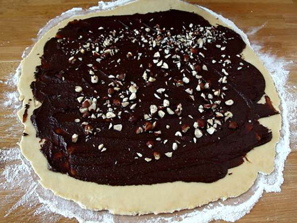 Babka brioche cokelat dan kemiri - Persiapan langkah 5