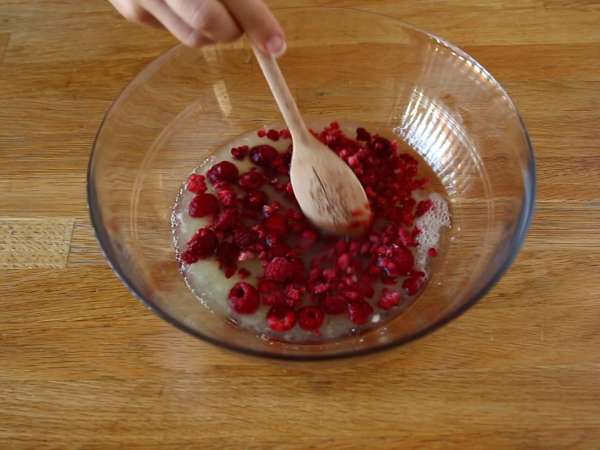 Sup sampanye dengan raspberry - Persiapan langkah 1