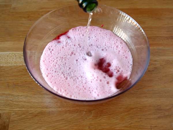 Sup sampanye dengan raspberry - Persiapan langkah 2