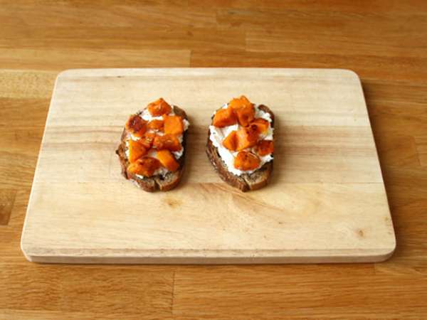 Butternut ricotta dan sandwich telur - Persiapan langkah 2