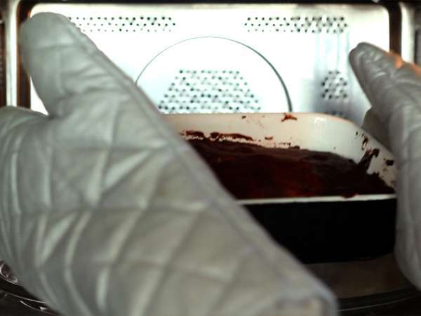 Brownies microwave - Persiapan langkah 3