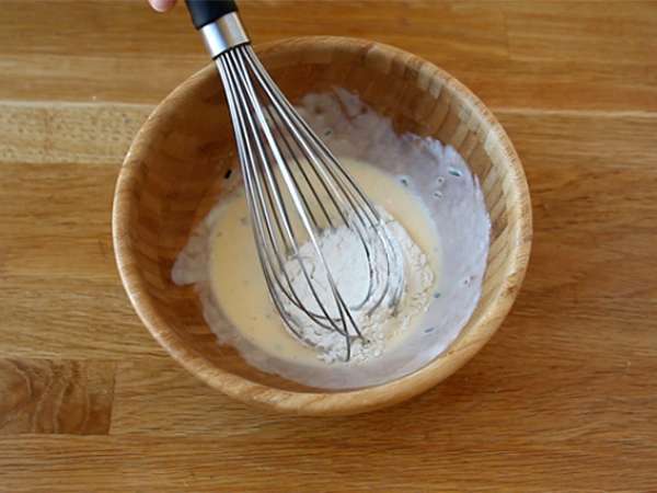 Wafel kentang - Sandwich wafel dengan salmon asap dan fromage frais - Persiapan langkah 1