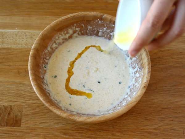 Wafel kentang - Sandwich wafel dengan salmon asap dan fromage frais - Persiapan langkah 3