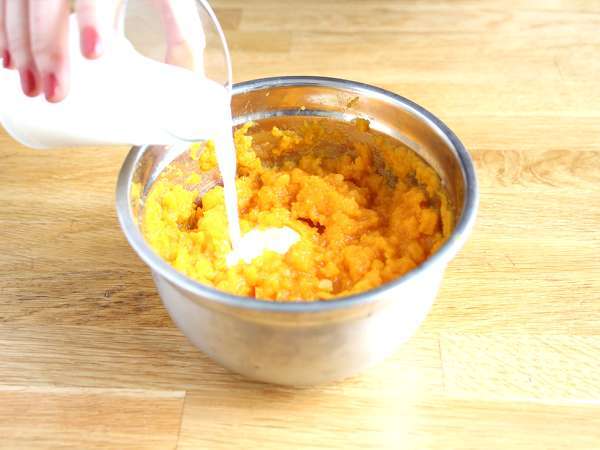 Kue labu dan kelapa (mudah) - Persiapan langkah 2